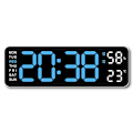 Miniatyrbild 1 av 4: 9 tum stor digital vägg klocka USB driven TEMP fuktighet vecka automatisk dimmer