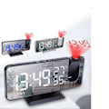 Miniatyrbilde 1 av 6: LED Digital Projeksjon Alarm Klokke Bord Elektronisk Alarm Klokke med Projeksjon FM Radio Tid Projektor