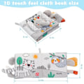 Miniatyrbild 6 av 11: Soft Baby Books 3D Touch Feel High Contrast Toy Book Sensory Tidig Lärande Barnvagn Leksaker