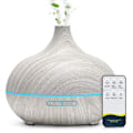 Miniatyrbillede 6 af 7: 500ml aromaterapi essentiel olie diffuser træ korn fjernbetjening ultralyd luft fugter