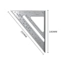 Miniatyrbild 7 av 7: Mätning Verktyg Snickare Rak Linjal Aluminium Legering Speed Protractor Gering 3 Right Angles Scriber