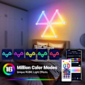 Miniatyrbillede 3 af 7: Smart Wall Lampe RGBIC Lys Bar DIY Atmosfære Nat Lys APP Musik Rhythm TV Baggrundsbelysning