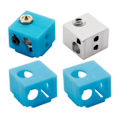 Miniatyrbillede 3 af 9: Varme Blok Ekstruder Aluminium HotEnd V5 Opvarmet Blok silikone Sok etui cover 3D Printer Dele
