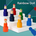 Miniatyrbild 4 av 6: Montessori Baby Trä Regnbåge Pussel Leksaker Konst Färg Sortering Matchande Spel Leksaker För Småbarn