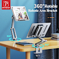 Miniatyrbild 2 av 8: Laptop Stativ Klämma Surfplatta Höjning Stöd Hållare Bok Fäste Skrivbord Säng Lat Stativ 360°Roterande