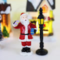Miniatyrbild 4 av 7: LED Harts Jul By Ornament Set Figuriner Dekoration Jultomte Fall Nålar Snö Utsikt Hus