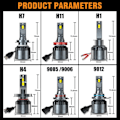 Pikkukuva 6 / 7: Led Canbus 80000LM Auto ajovalot  9012 Hir2 LED polttimo Turbo lamppu