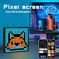 Miniatyrbillede 2 af 8: LED Pixel Display APP Kontrol Programmerbar Nat Lys Gør det selv Tekst Mønster Animation Til Hjem Dekoration