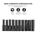 Pikkukuva 5 / 8: 10kpl 1/2" Drive Deep Impact Socket Set Drive Metric jakoavain kanta