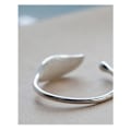 Miniatyrbild 5 av 5: 925 Sterling Silver Kvinna Manschett Armband Öppet Löv Format Justerbar Charm Bangle