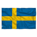 Miniatyrbilde 1 av 6: Wave 90X150cm SWE SE Kongeriket Sverige Flagg Sverige Flagg Banner