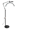 Miniatyrbillede 1 af 7: 16 tommer LED Halv måne vipper lys temperatur 3000K-6000K gulv LED ring lampe
