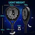 Miniatyrbild 4 av 6: Padel tennis racketar,Paddel tennis racketar kol fiber med EVA minne