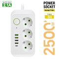 Miniatyrbilde 8 av 8: 5m EU Plug AC Uttak Multitap Socket Forlenger ledning
