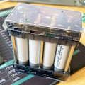 Miniatyrbillede 2 af 9: Ubegrænset Søm Høj Kapacitet Høj Strøm Rent Kobber Søjle Gør-det-selv Lithium Batteri Holder Energi Opbevaring Beslag