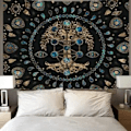 Miniatyrbillede 11 af 11: Mystisk Tree of Life Svamp Skov Tapestry Væg Hængende Eventyr Fortælling