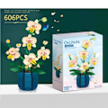 Miniatyrbilde 2 av 4: Orkide Blomster Bygge Klosser Modell Set Romantisk Blomster Villblomst Bukett Klosser Leker