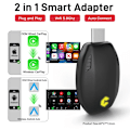 Miniatyrbilde 9 av 10: Kablet til Wireless CarPlay 2 in1 Mini Adapter Android Auto Smart Box Plug and Play
