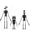 Miniatyrbild 1 av 5: Moc Skräck Spel Scen Siren Head Classic Mechanical Monster Building Block