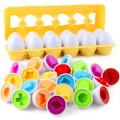 Miniatyrbild 1 av 5: Bästa kvalitet Ägg Skruvar 3D Pussel Montessori Lärande Utbildning Matte leksaker Barn Shape Match Smart Spel