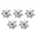 Miniatyrbilde 6 av 10: Jul blomster jule tre pynt hjem glitter kunstig falsk blomst jule pynt