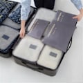 Miniatyrbillede 4 af 8: Rejse tasker sæt vandtæt pakning terning bærbar tøj sortering arrangør bagage tote system holdbar ryddig pose