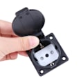 Miniatyrbillede 6 af 6: 1 STK Vandtæt AC 250V Tysk Standard Strøm Udtag Enkelt Stik Væg Socket