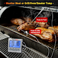 Miniatyrbillede 3 af 8: Digital baggrundsbelysning LCD Display Dobbelt Sonde BBQ Ovn Kød Grill Madlavning Køkken Termometer