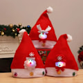 Miniatyrbillede 2 af 9: Jul LED Hat Nyt År Søde Børn Voksne Kasket Navidad Børn Pige Hat Nyt År kostume