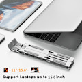 Miniatyrbillede 5 af 6: Aluminium legering Bærbar computer holder stativ justerbar foldbar bærbar til notebook computer beslag løftning køling holder skridsikker