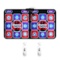 Miniatyrbilde 6 av 6: Dobbel Dancing Mat Dobbel Bruker Kablet Dance Mat Musikk Spill Matte Sklisikre med 2 Fjernkontroll Multi-Function For PC TV