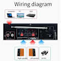 Miniatyrbild 3 av 6: Högeffekt högtalare effekt förstärkare hem Bluetooth effekt förstärkare HIFI ljud förstärkare