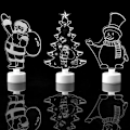 Miniatyrbilde 6 av 10: LED jul pynt natt lys blinker jul nissen snømann jul tre lys lampe
