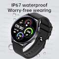 Miniatyrbild 3 av 5: Smartwatch Män Full Touch Blod Tryck Blod Syre Bluetooth Ring Smart Klocka