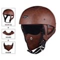 Pikkukuva 8 / 8: Half Face Vintage Moottoripyörä kypärä Retro Saksa Kask