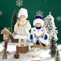 Miniatyrbilde 4 av 11: Snow Maiden Julenissen Musical Dukker Plysj Leker Håndverk Jule Tre Ornamenter Dekorasjon