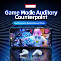 Miniatyrbillede 4 af 5: Bluetooth Trådløs Earbuds Lav Latency Hovedtelefoner HD Opkald Dual Mode Gaming Headset Med Mic