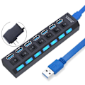 Pikkukuva 6 / 11: USB keskitin 3.0 keskitin USB 3 USB 2.0 usb USB jakaja virta sovitin 4/7 portti useita laajennus 2.0 kytkimellä