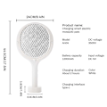 Miniatyrbilde 3 av 8: 3500V 5in1 Mosquito Killer Lampe Multifunksjonell Vinkel Justerbar Bug Zapper Elektrisk USB Oppladbar Mygg Fly Flagermus Swatter