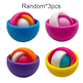 Miniatyrbilde 7 av 7: Tilfeldig 3 stykker 3D Rotasjon Ball Fidget Gyro Sensory Leker Hånd Fidget Spinner