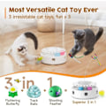 Miniatyrbilde 2 av 6: Katt Leker 3-i-1 Smart Interaktiv Kattunge Leke Flamrende Sommerfugl Tilfeldig Bevegende bakhold FjærKattemynte Bell Track Baller