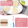 Miniatyrbillede 6 af 7: Popsicle  Is Værktøj med Træpinde Silicone Skimme Sæt