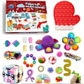 Miniatyrbild 7 av 8: Fidget leksaker 24 dagar jul advent kalender paket anti stress leksaker