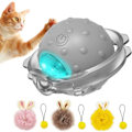 Miniatyrbilde 2 av 7: Kanin øre katt lekeball smart interaktiv katte leker med fugl lyd LED lys bevegelse aktiver rullende ball