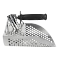 Miniatyrbillede 4 af 6: Bedste kvalitet Strand Skattejagt Sand Scoop til metal detektering rustfrit stål med hexaeder 7 mm huller hurtig sigte metal detektor