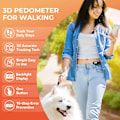 Miniatyrbild 2 av 6: 3D Pedometer for Walking, Simple Walking Step Counter USB Rechargeable Step Tracker with Backlight