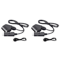 Miniatyrbillede 8 af 8: 2 stykker Scart Til HDMI 1080P Audio Video Konverter Kabel 1M Adapter