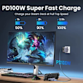 Pikkukuva 5 / 7: Korkea laatu USB C telakka HDMI 4K60Hz RJ45 PD100W telakka Steam Deck Asus ROG Ally Nintend Switch MacBook PC USB 3.0 HUB