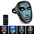 Miniatyrbillede 1 af 7: Bluetooth APP Kontrol Smart LED Ansigtsmasker Programmerbar Skift Ansigt Gør det selv Fotos