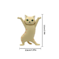 Miniatyrbillede 3 af 7: 5 modeller dans kat figur dekoration animation kat model mode legetøj fortryllende kat kapsel legetøj